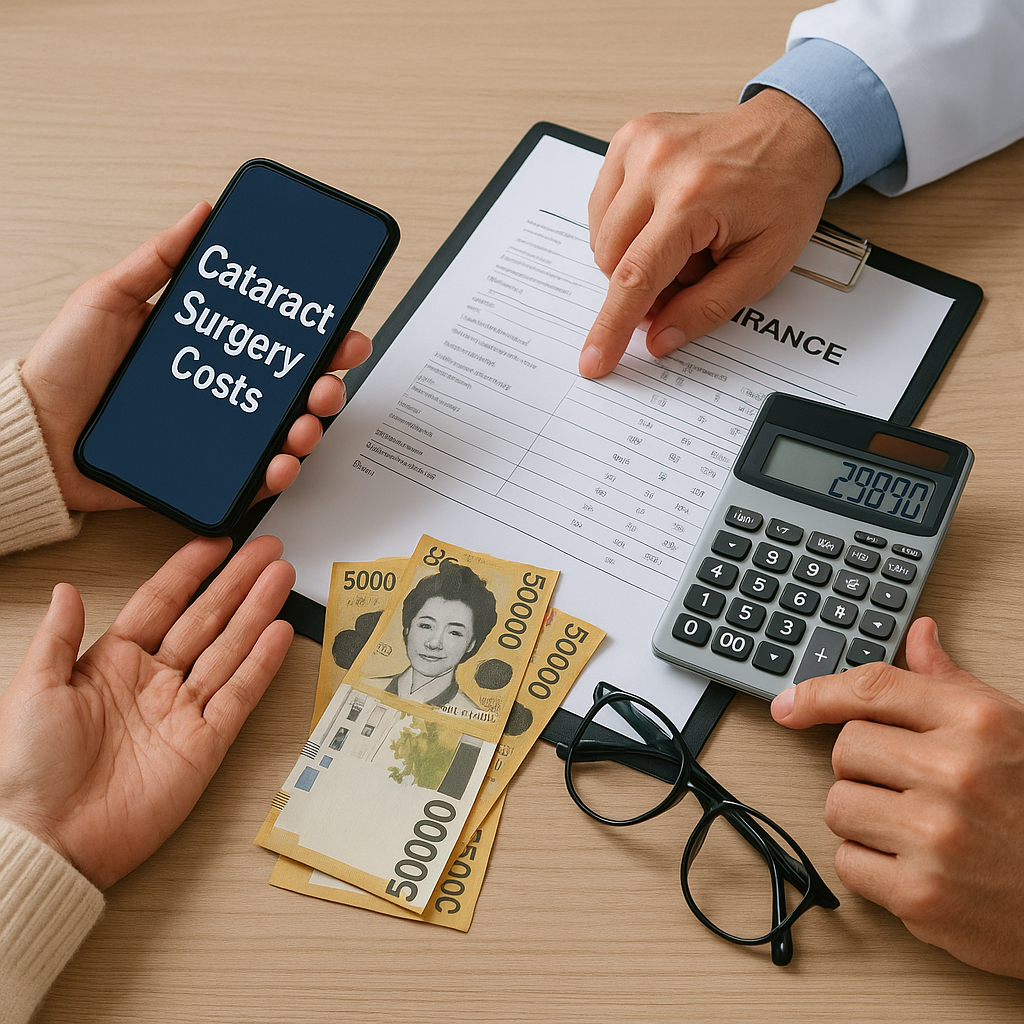 계산기-핸드폰-비용청구서-돈-안경등이-놓여져-있음