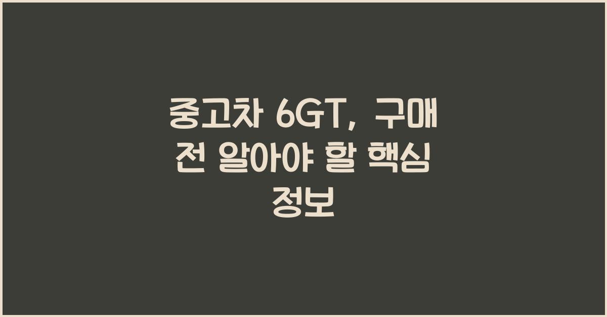중고차 6gt