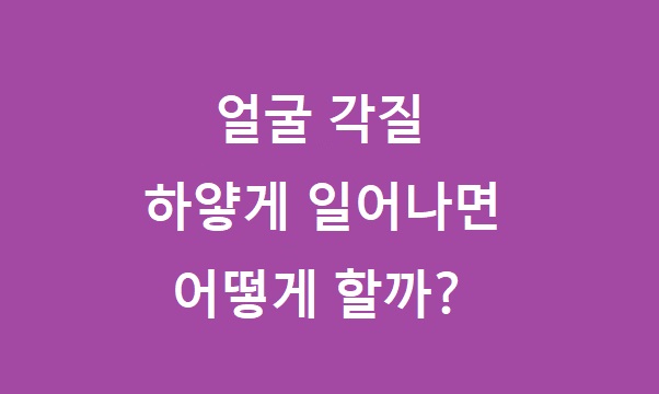 얼굴 각질 일어남