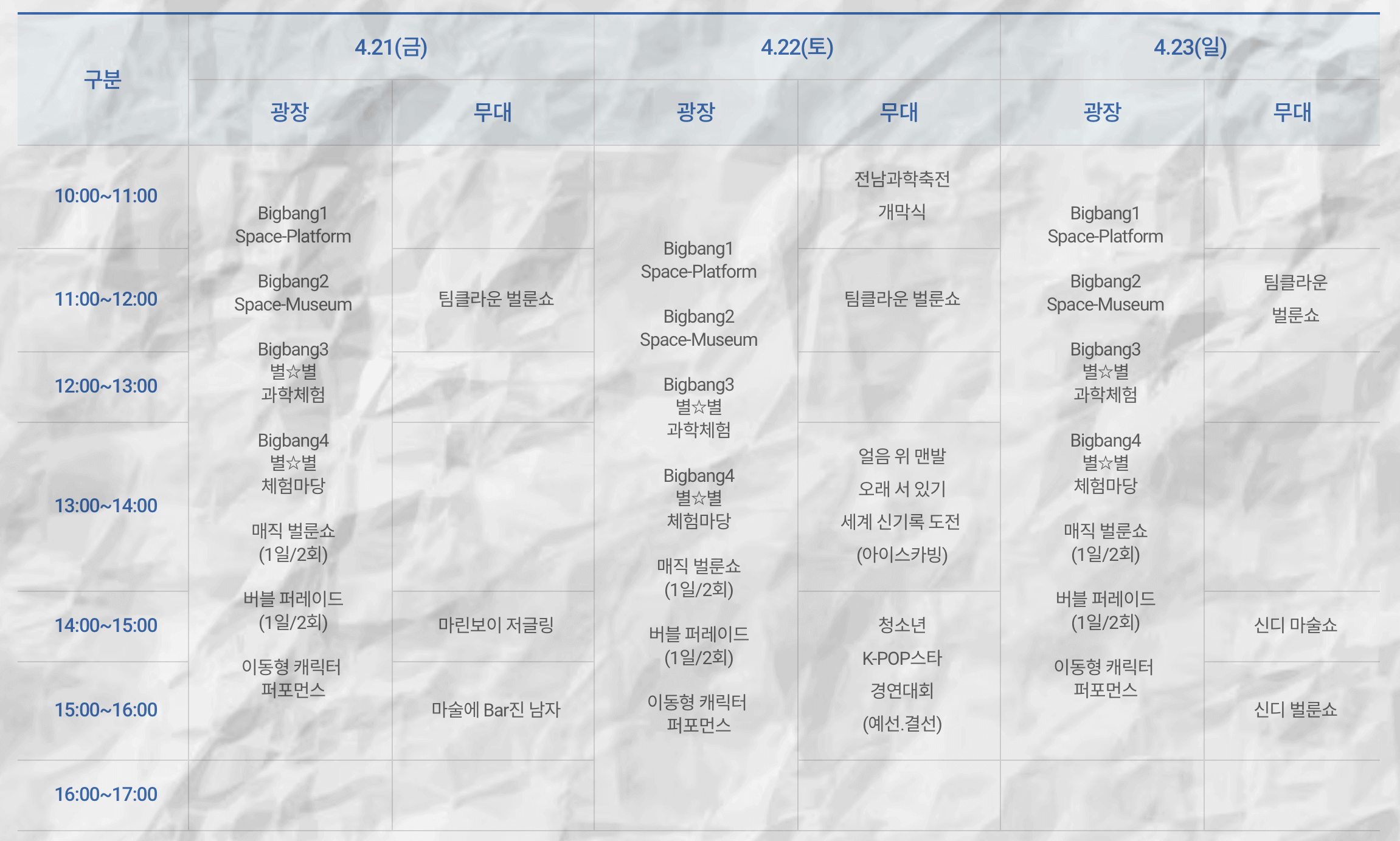 2023-고흥우주축제일정표