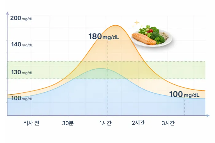식후 혈당 정상수치표