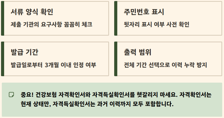 건강보험자격득실확인서 인터넷발급 방법