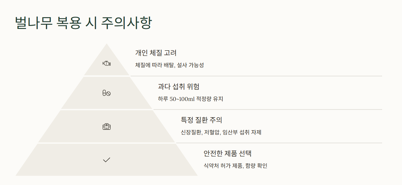 벌나무 복용 시 주의사항