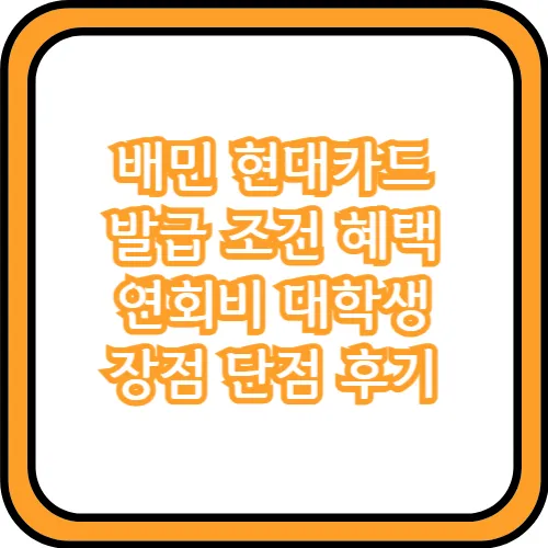 배민 현대카드 후기