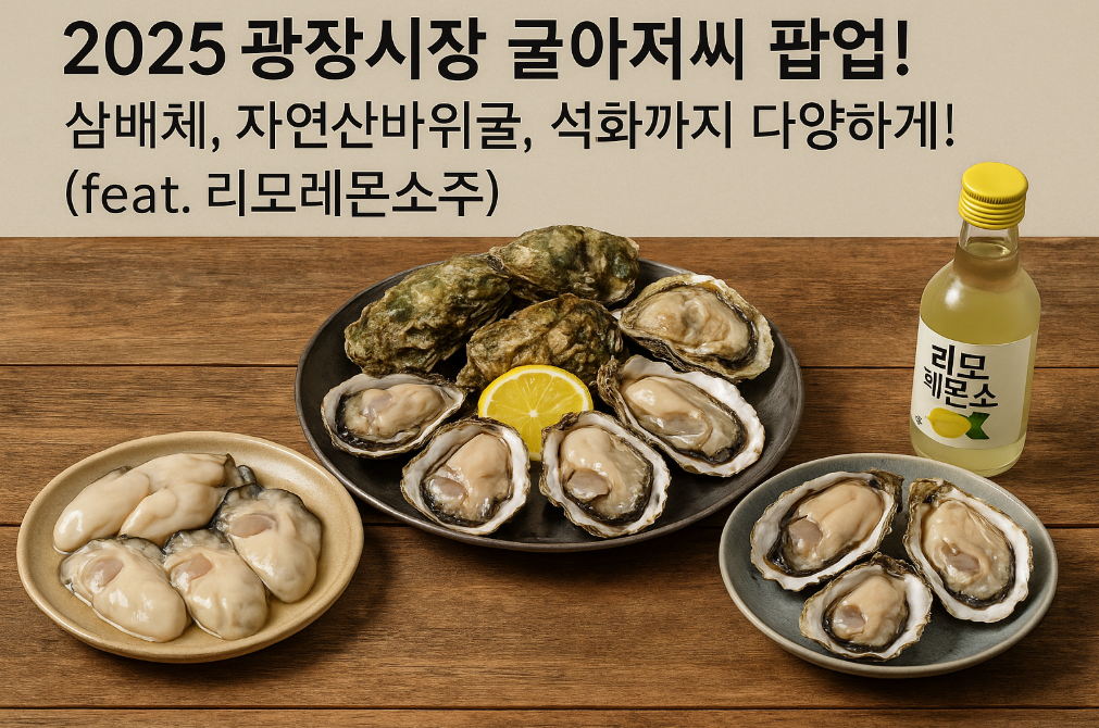 광장시장 굴아저씨 팝업 3일만! 삼배체 굴 놓치면 후회