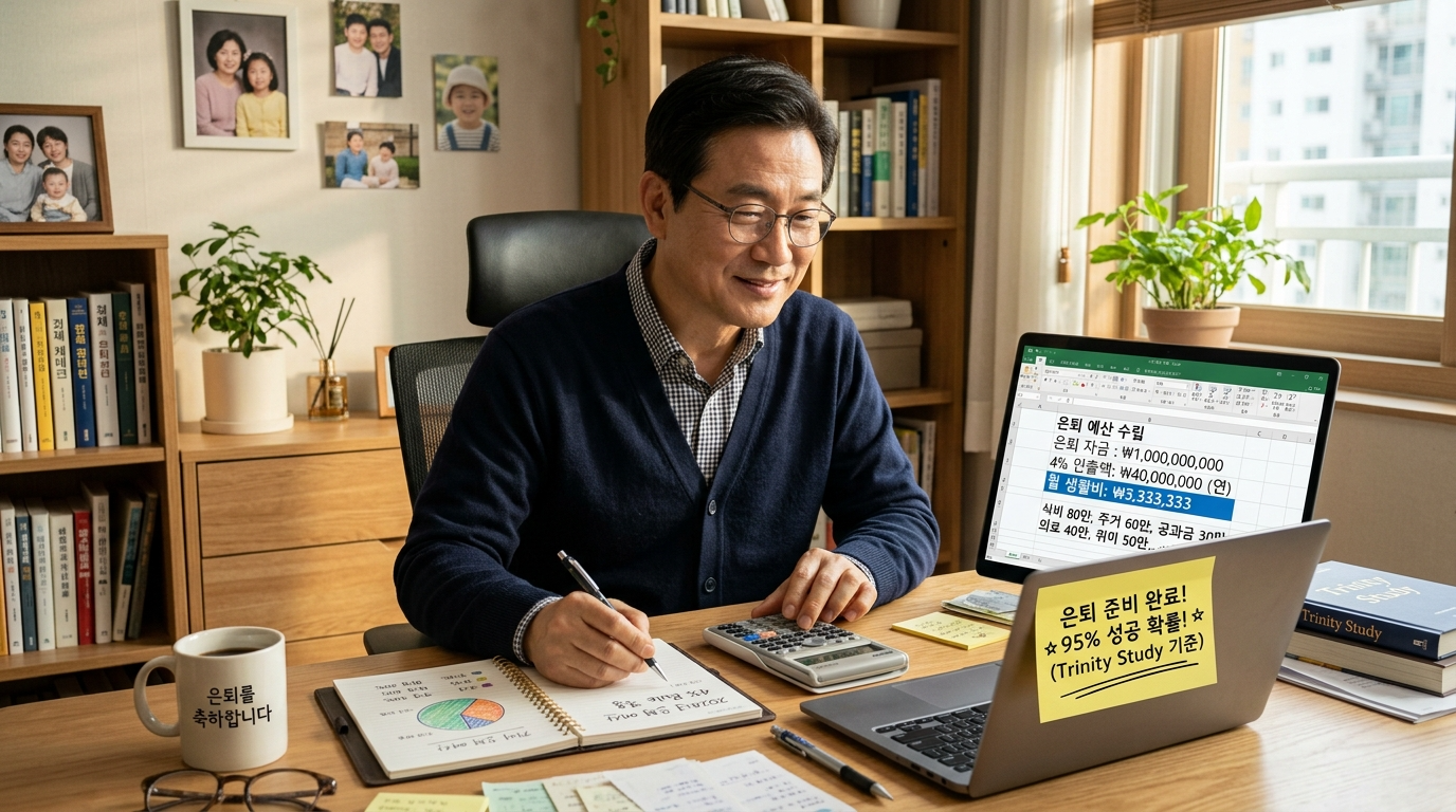 4% 룰 계산하는 김부장 장면