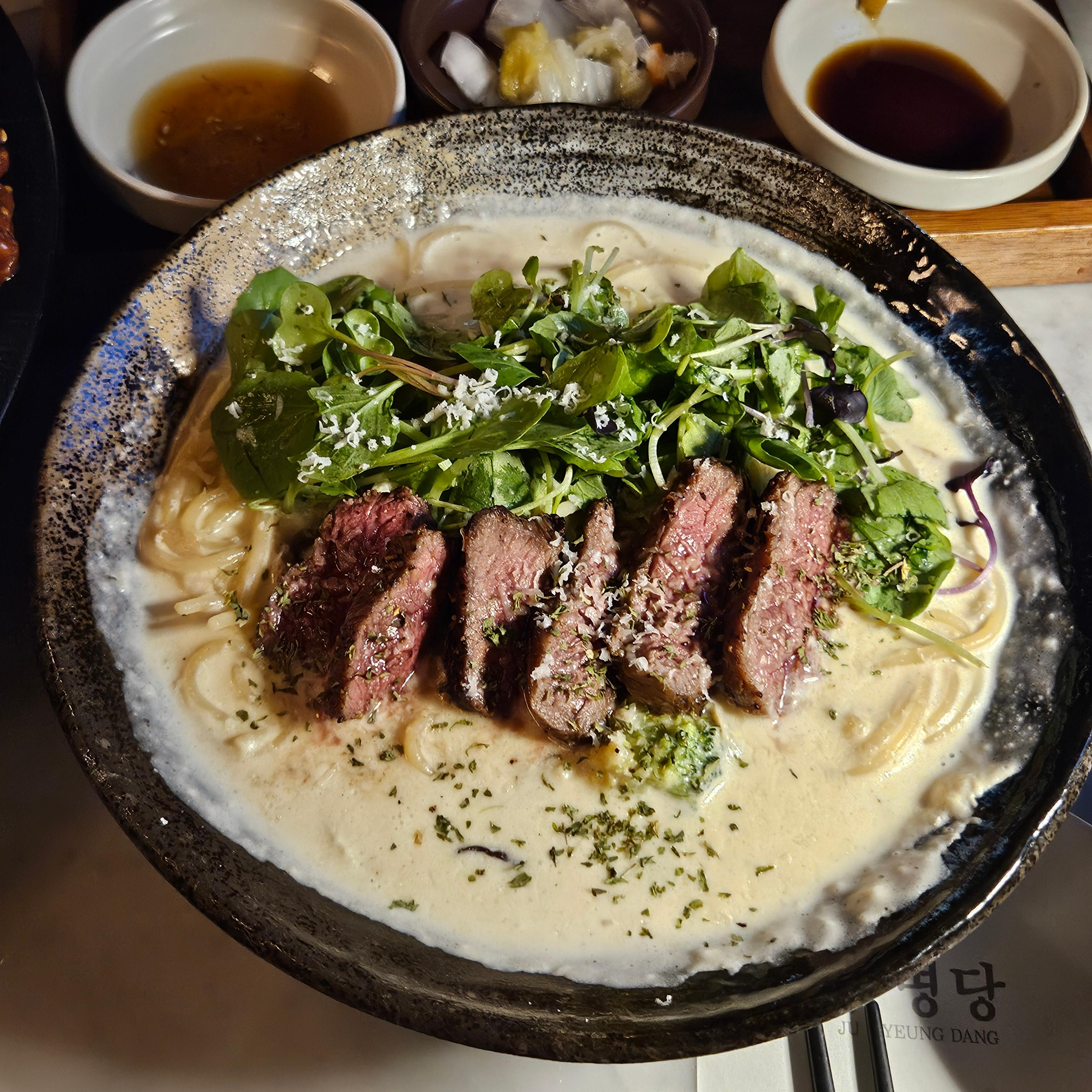 주명당 광주동명본점 / 참숯 살치살 크림파스타