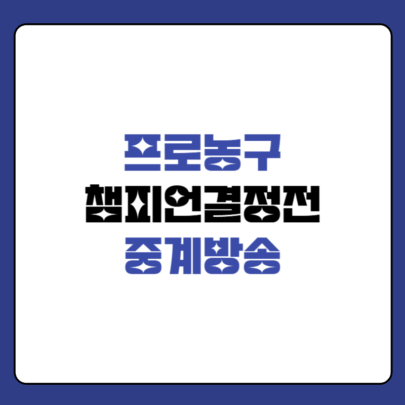 프로농구-챔피언결정전-중계-대표-사진