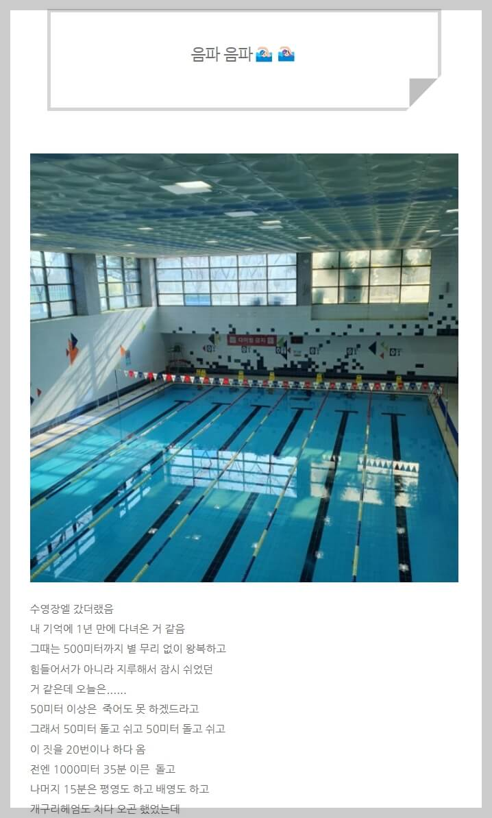 돌콩 수영배우기 [임영웅 찐팬 블로그]