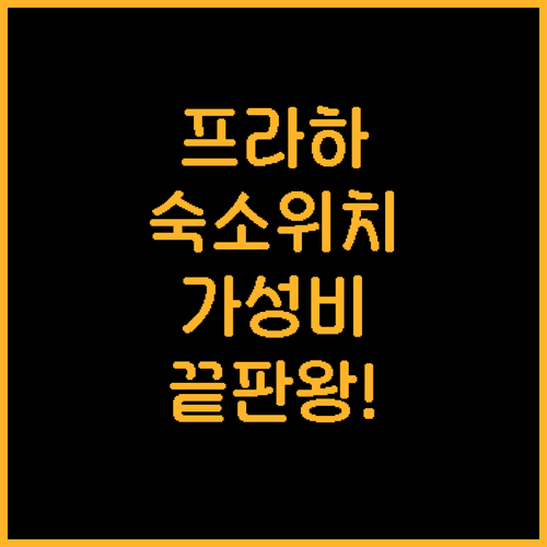 체코 프라하 여행 숙소 위치 선정 팁..