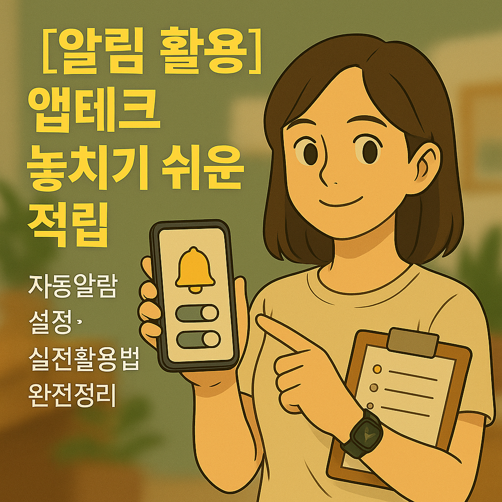 [알림 활용] 앱테크 놓치기 쉬운 적립 ｜ 자동 알람 설정·실전 활용법 완전정리