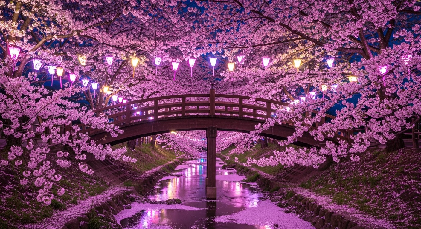 벚꽃 터널이 아름다운 진해 여좌천 로망스다리