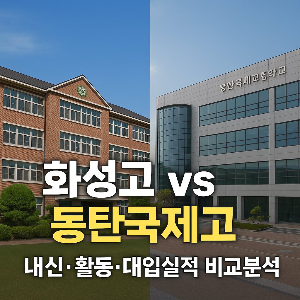 화성고 vs 동탄국제고, 어디가 더 유리할까? │ 내신·대입실적·학교 분위기 비교분석