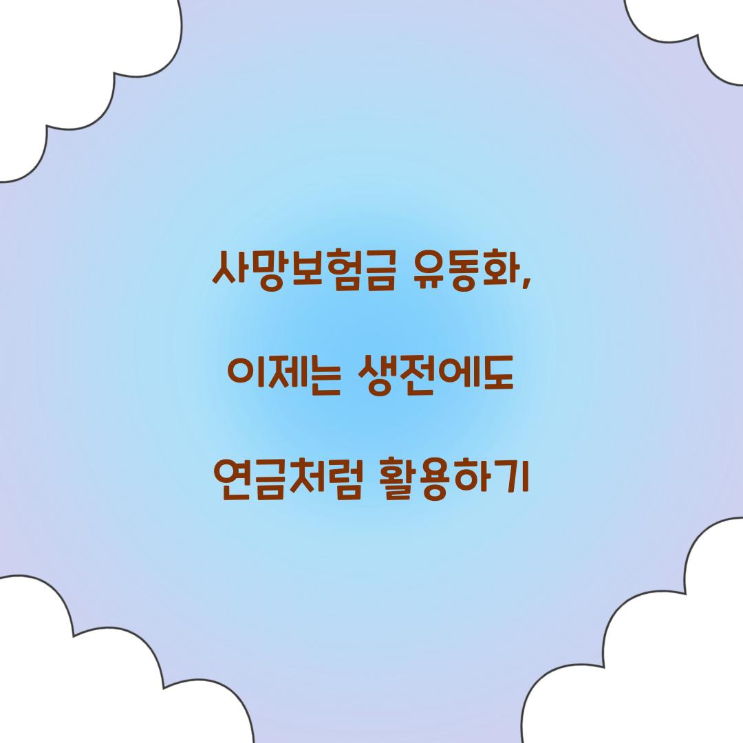 사망보험금 유동화