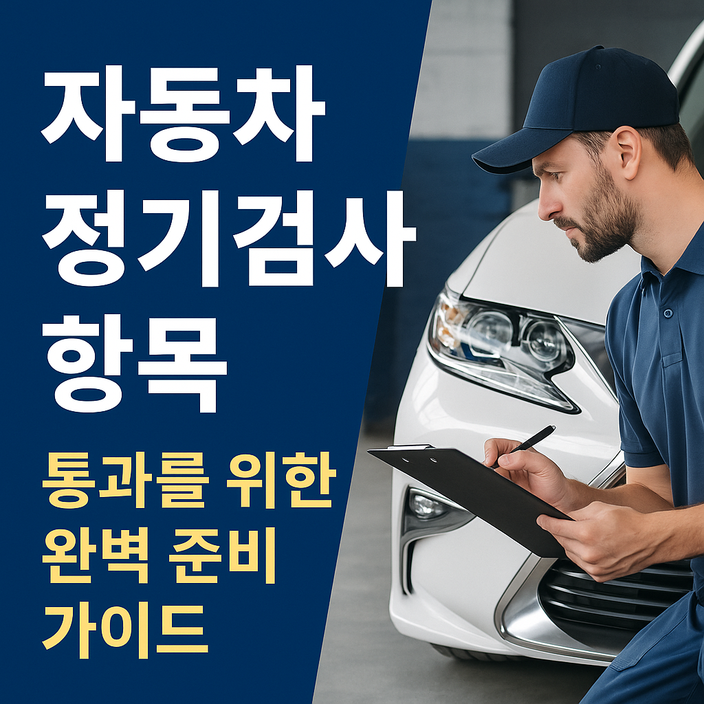 자동차 검사항목 체크하는 사람
