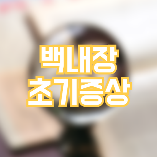 백내장 초기증상, 흐릿한 이유가!?