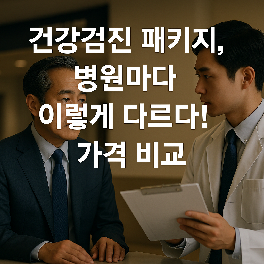 건강검진 패키지, 병원마다 이렇게 다르다! 가격 비교 TOP 정리