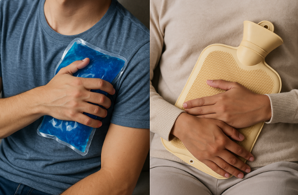 냉찜질과 온찜질 관련 사진