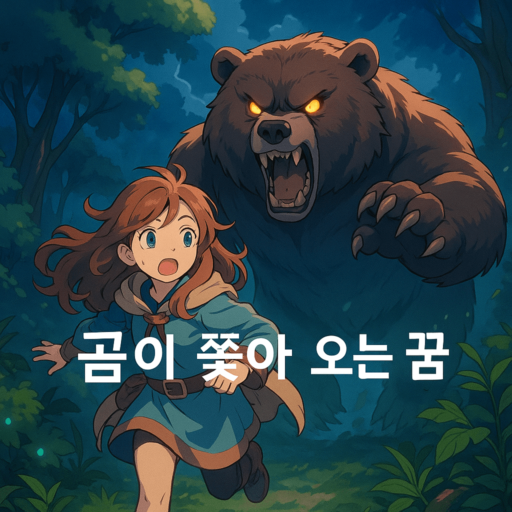 곰이 쫓아 오는 꿈 해몽