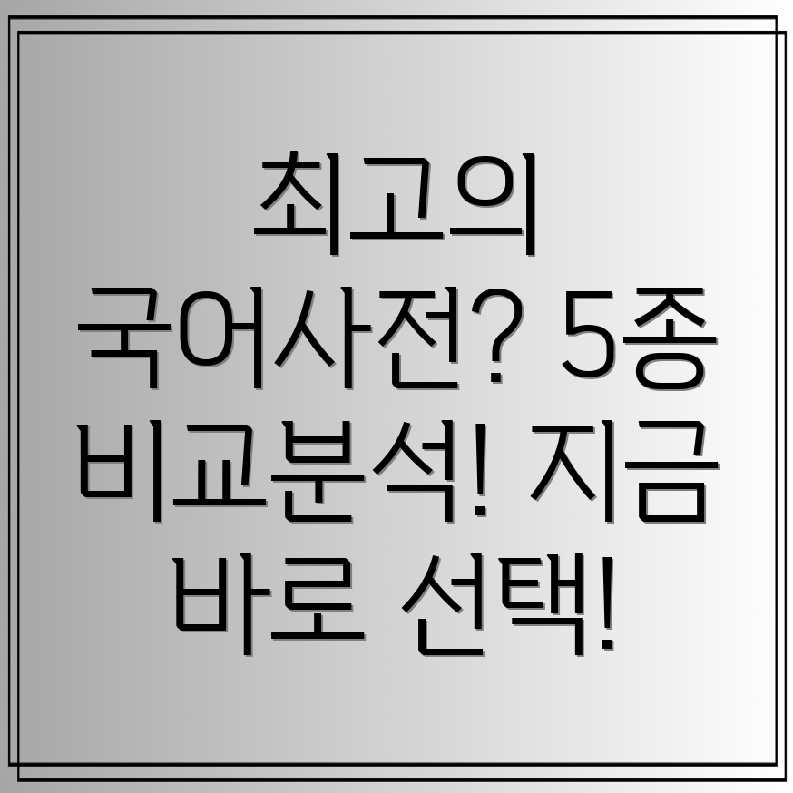 동아연세국어사전5종비교분석당신에게꼭맞는사전선택가이드