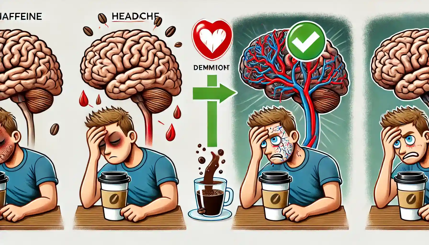 카페인과 두통 관련 이미지