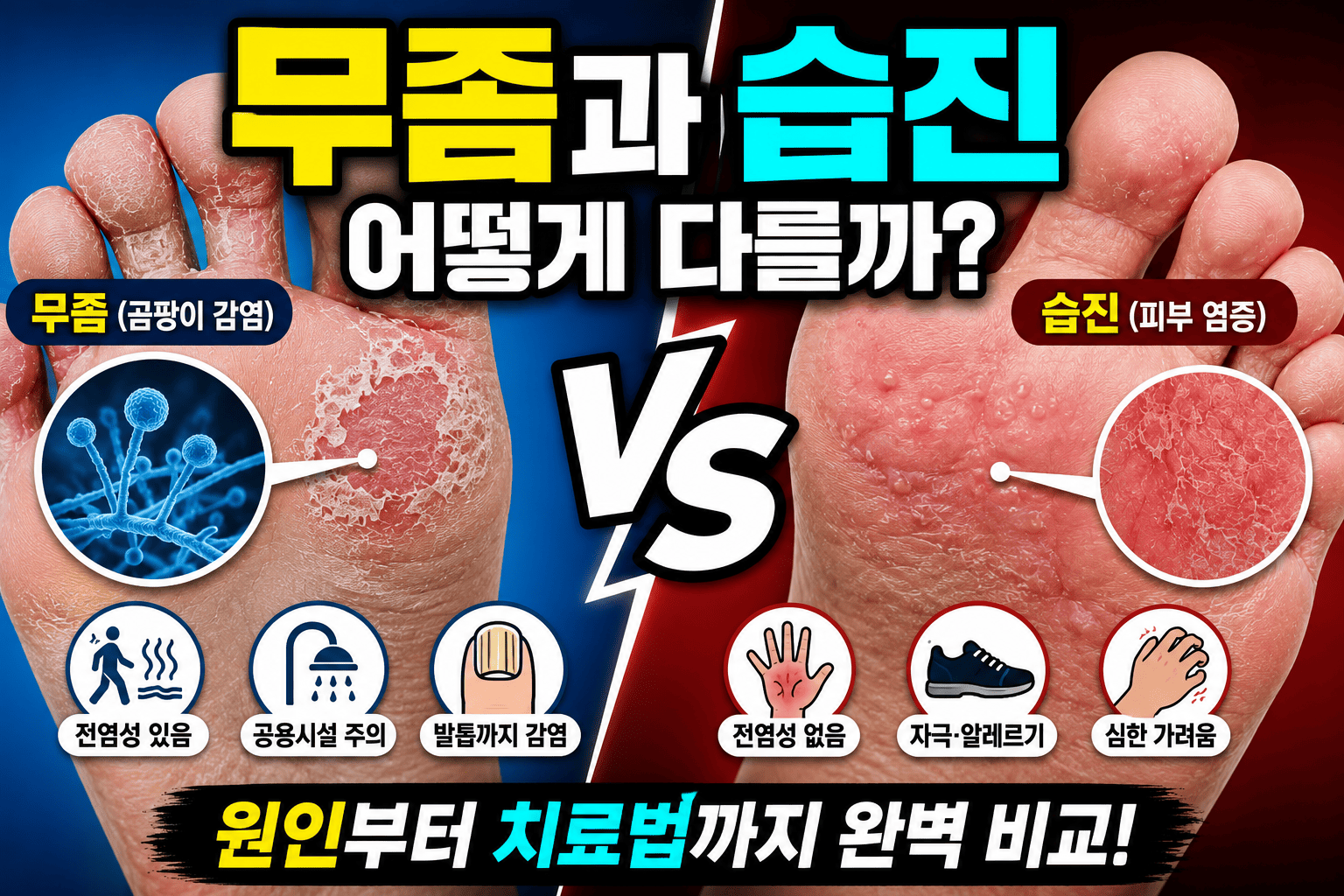 무좀과 습진(원인, 증상, 차이)