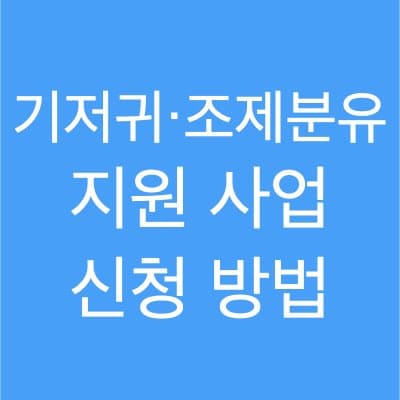 저소득층 기저귀・조제분유 지원사업 신청방법 정리