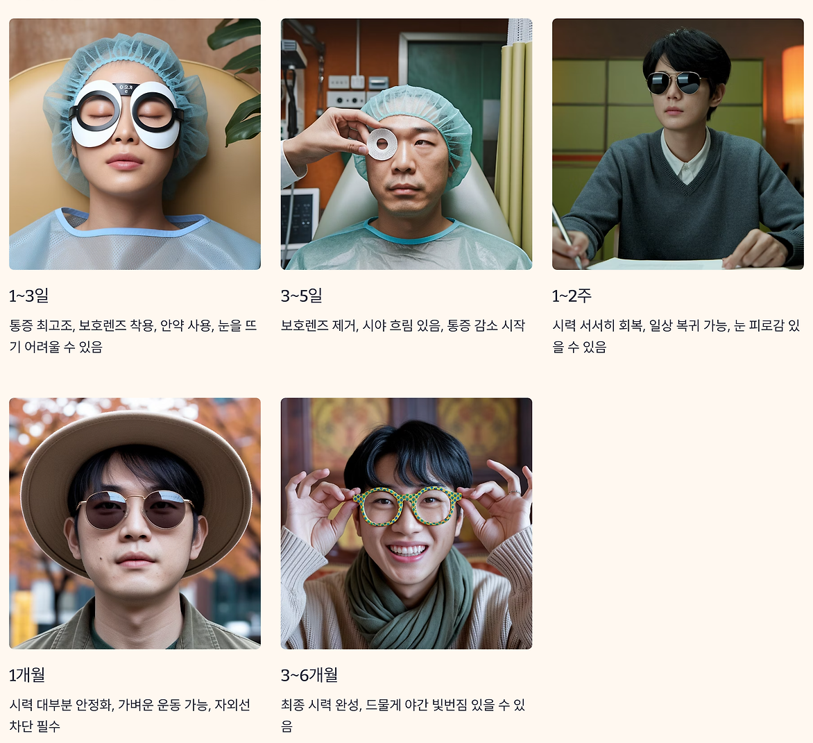 라섹수술후 회복스케줄