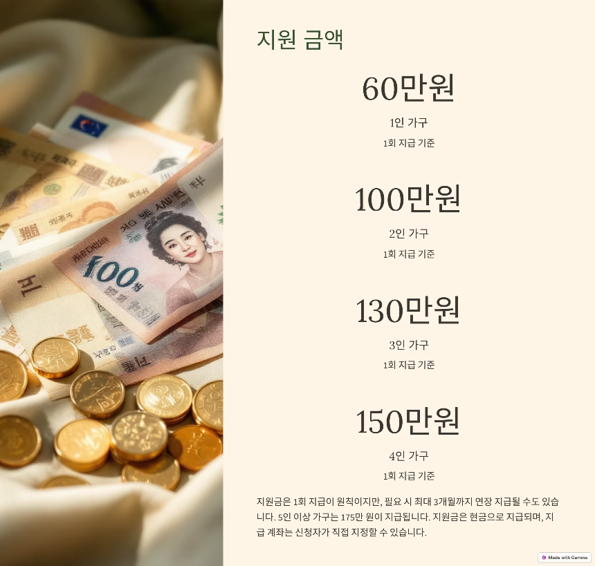 2025 긴급 생계지원금 신청 방법 총정리! 지급 대상 및 신청 절차 확인