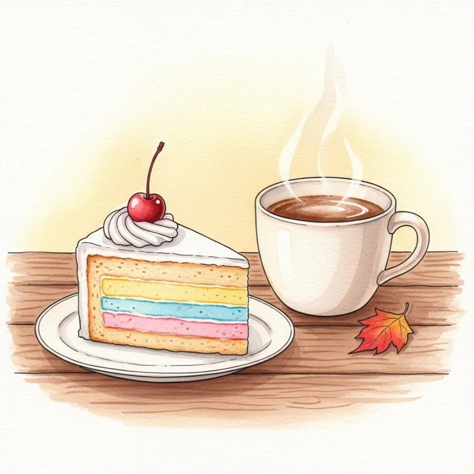 따뜻한 커피와 함께 즐기는 두쫀팝 케이크