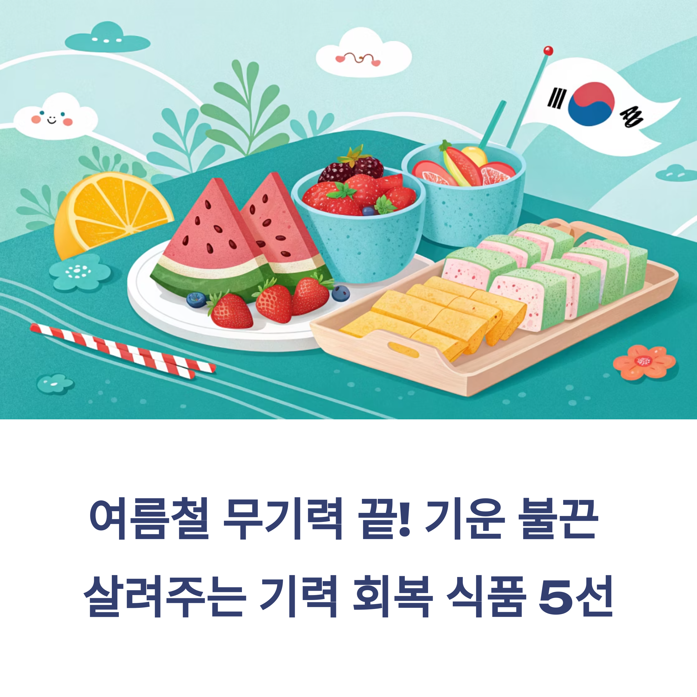 여름철 무기력 끝! 기운 불끈 살려주는 기력 회복 식품 5선