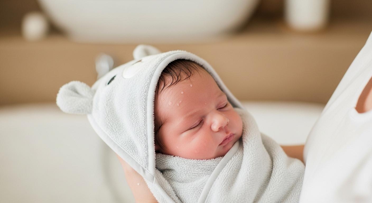 신생아 목욕타올