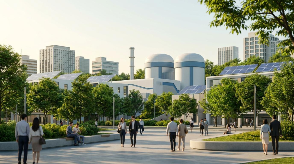 에너지 전환 시대를 상징하는 SMR 상업 운전 전경