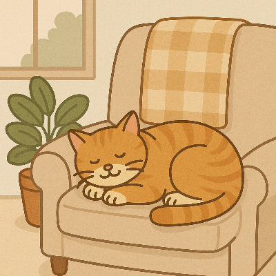 안정감을 느끼는 고양이