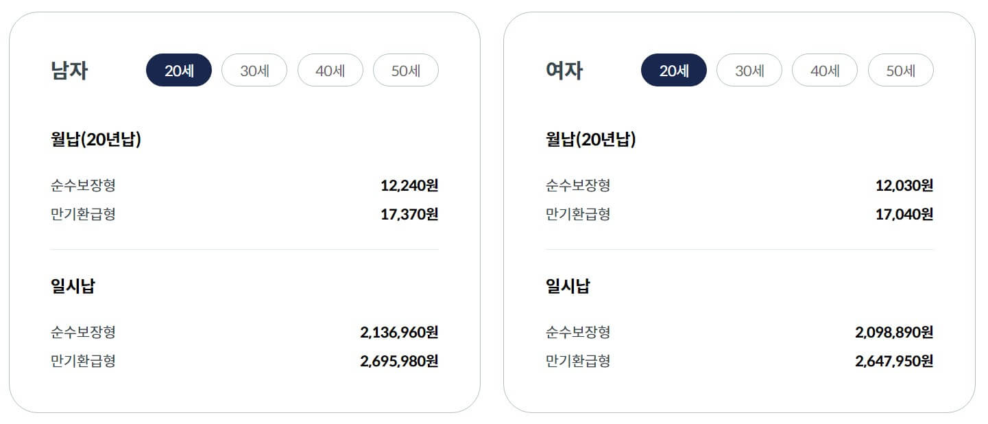 보험료 예시