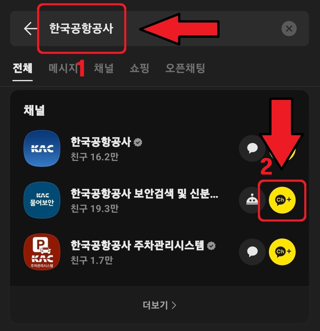 카카오톡으로 비행기 기내 반입 가능 물품을 간단하게 확인하는 방법 3