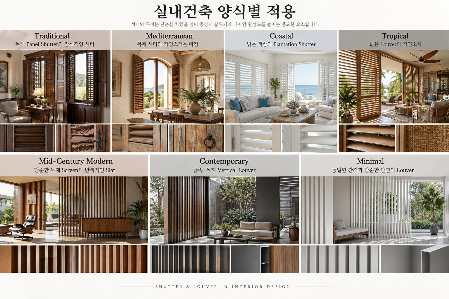 실내건축 양식별 적용