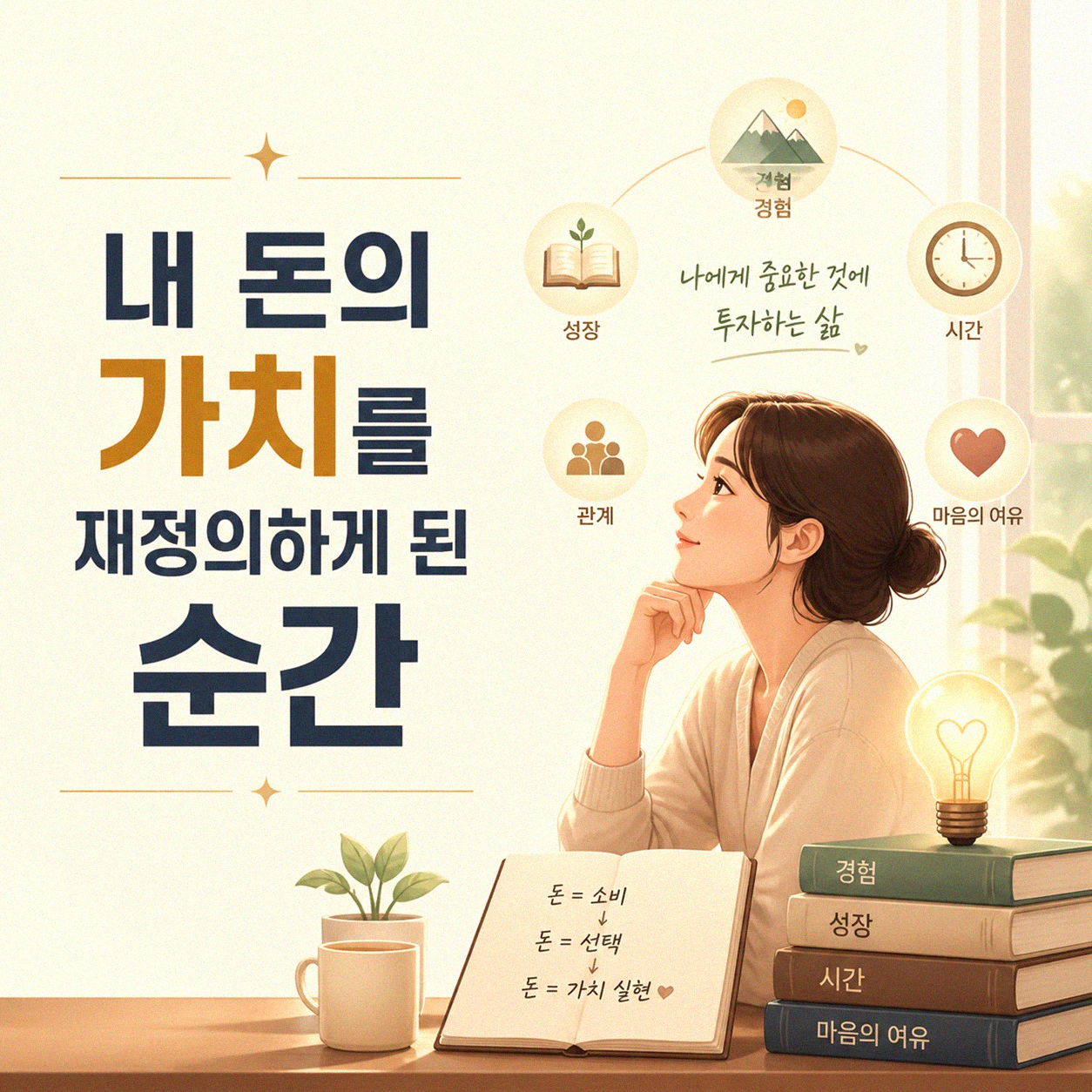 돈에 대한 생각이 달라지니 소비 습관도 바뀌었습니다