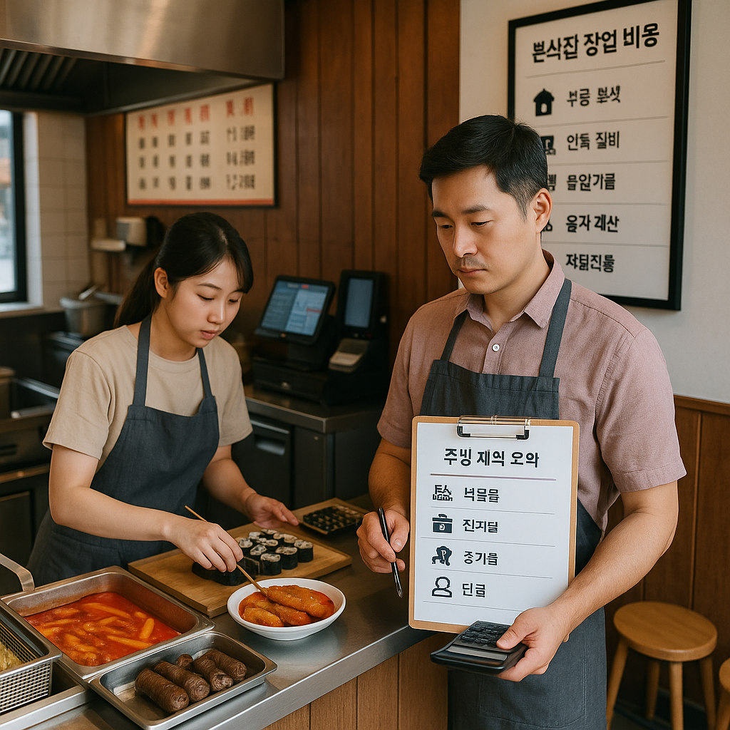 분식집 창업 비용과 준비 체크리스트