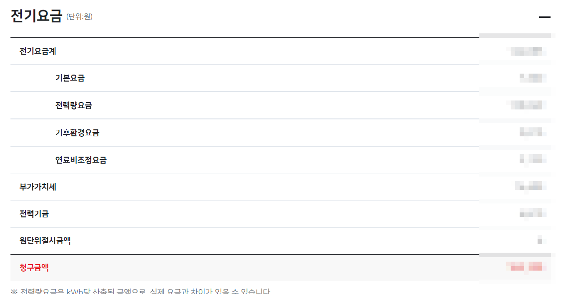 한전ON 전기요금 조회