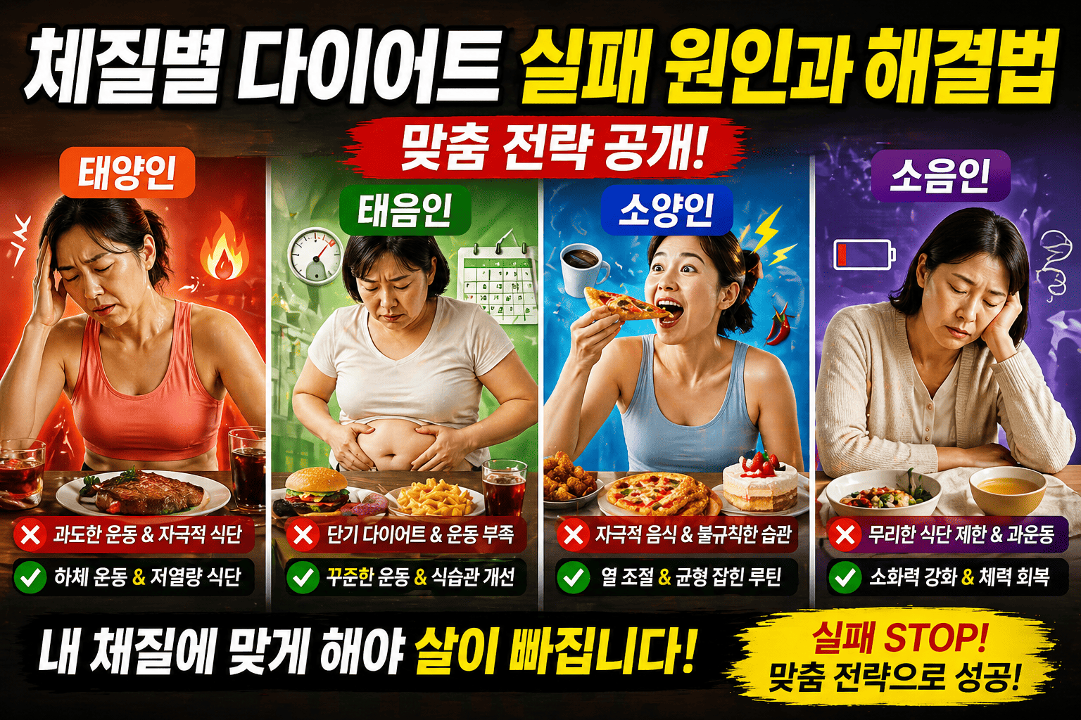 체질별 다이어트 실패 원인과 해결법 (맞춤 전략 공개)