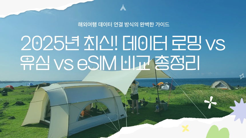 2025년 최신! 데이터 로밍 vs 유심 vs eSIM 비교 총정리