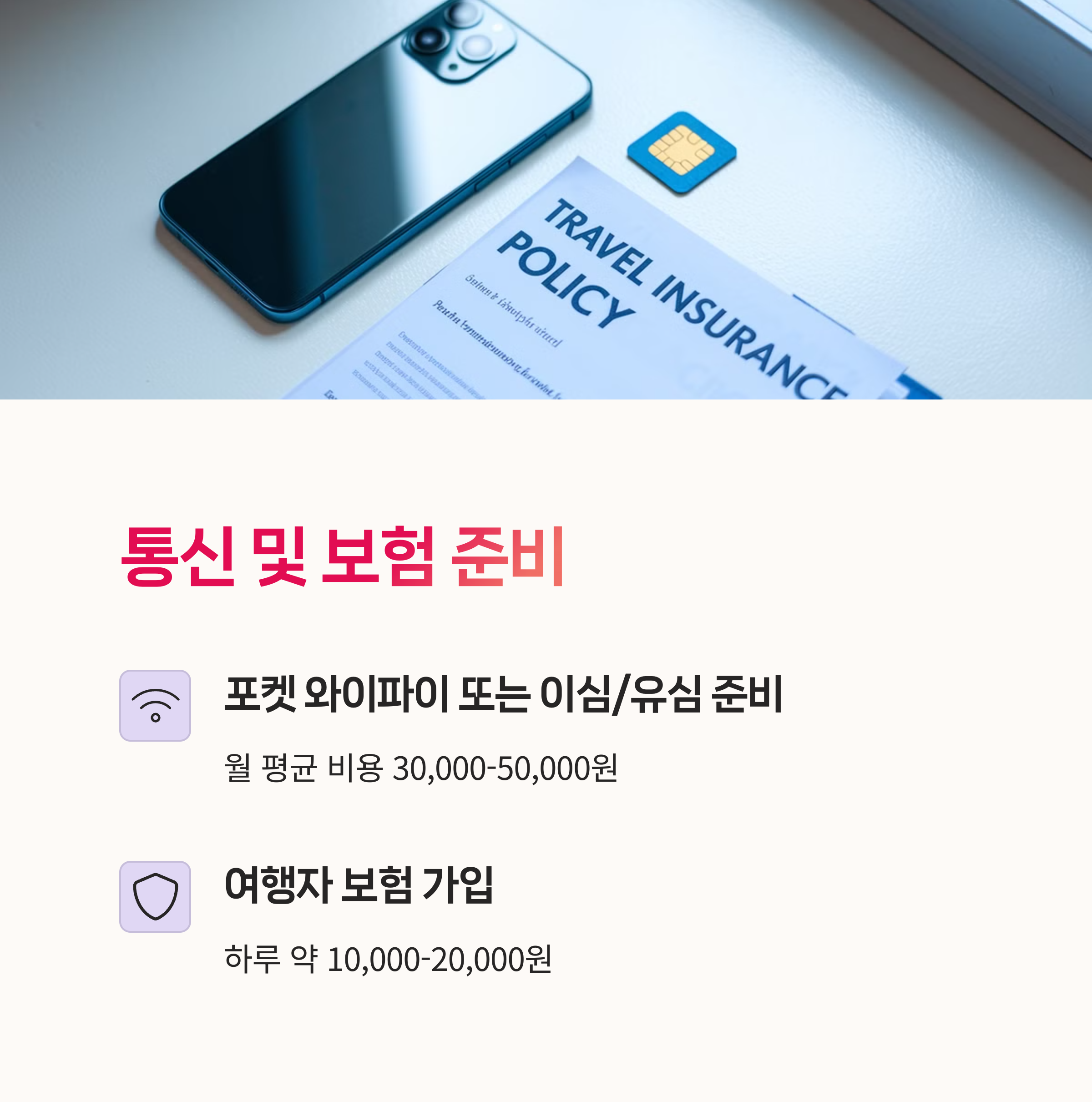 여행자보험, 멀티어댑터,