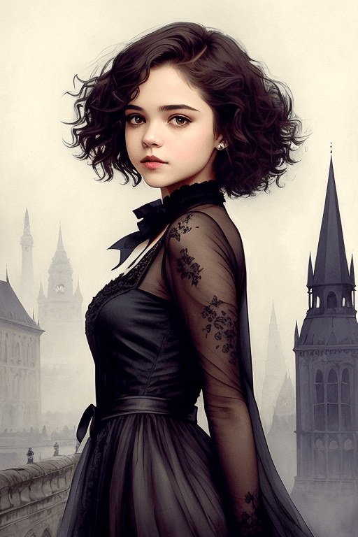 Playground AI로 생성한 그림(1) - 반항적인 소녀