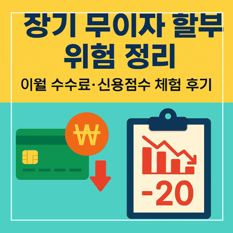무이자 할부 신용점수 위험