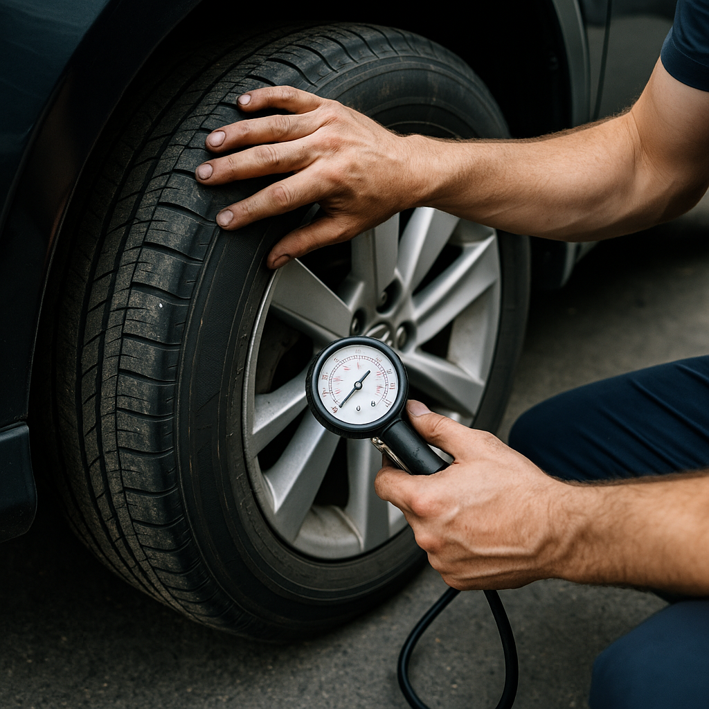 타이어 공기압 및 마모 상태 점검