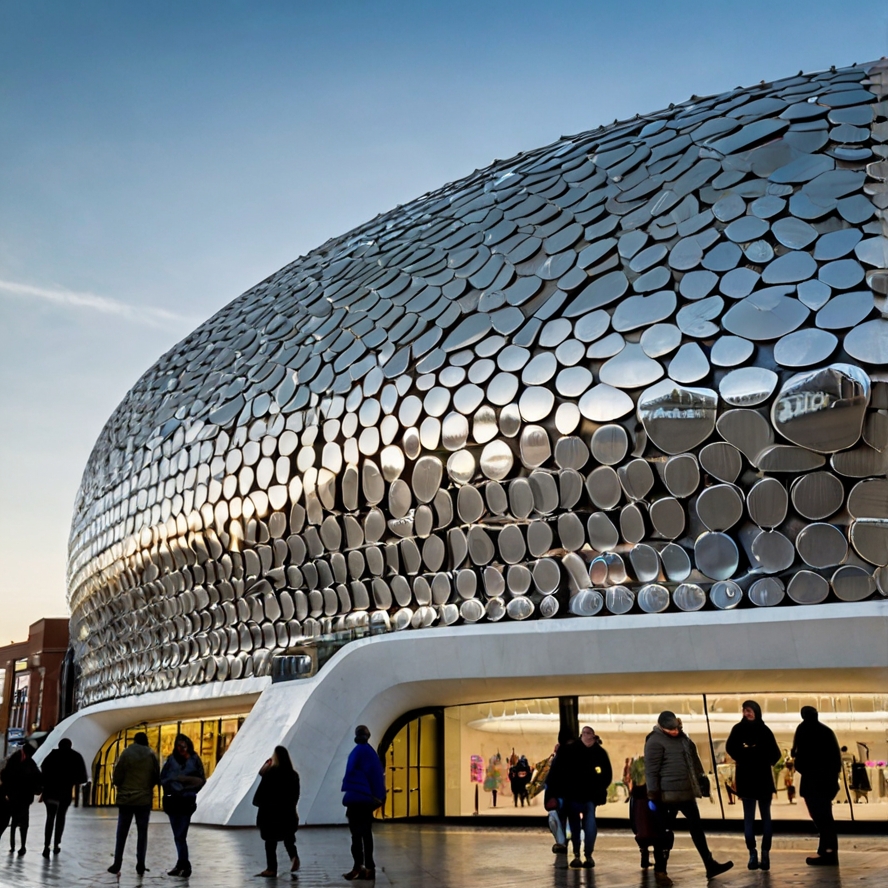 버밍엄 명소 불링 쇼핑센터를 형상화한 이미지