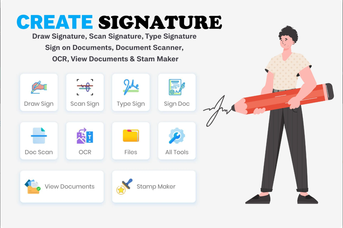 서명 만들기, 무료 서명 PDF, 전자 서명, 서명 스캐너