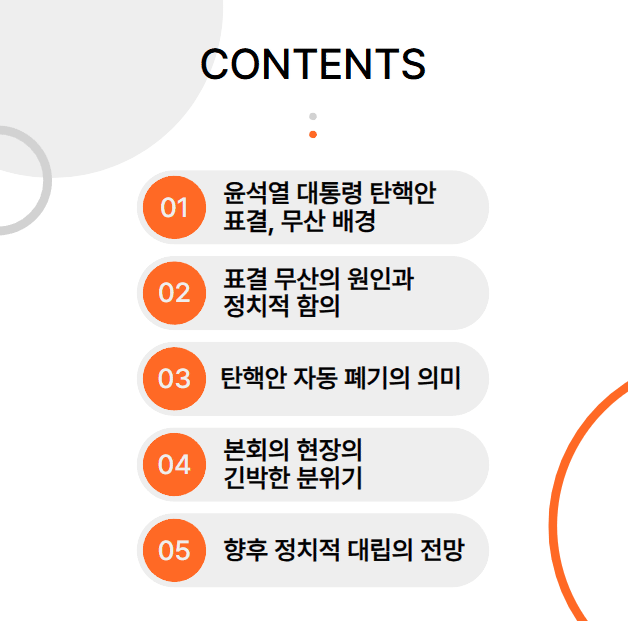 윤석열 대통령 탄핵안