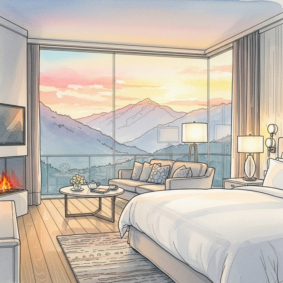 따뜻한 햇살이 들어오는 아늑한 설해원 객실 내부